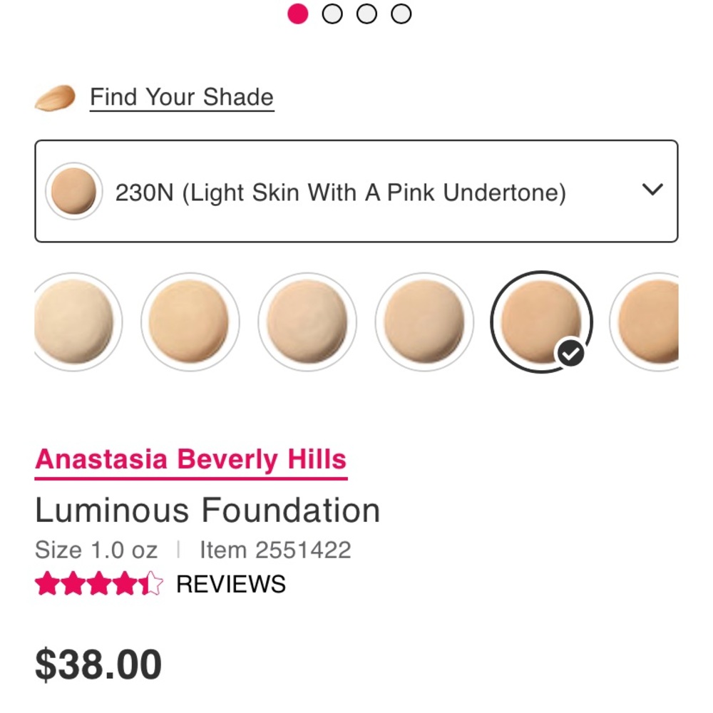 Anastasia Luminous Foundation shade 230 N